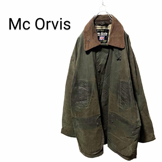 【Mc Orvis】イギリス製 コーデュロイ襟 オイルドジャケット A-154