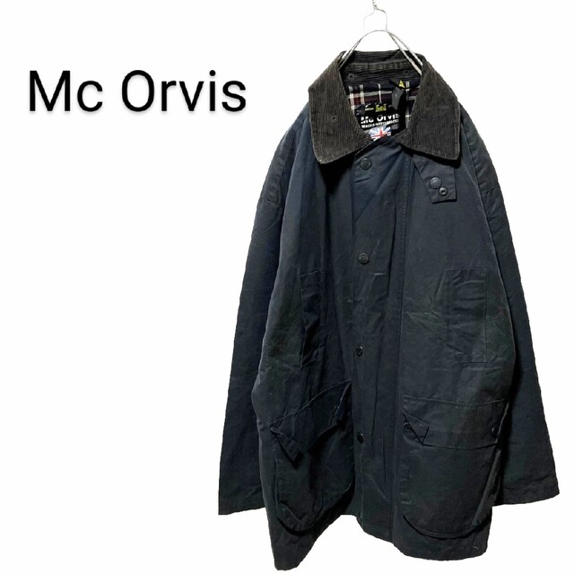 【Mc Orvis】イギリス製 コーデュロイ襟 オイルドジャケット A-155