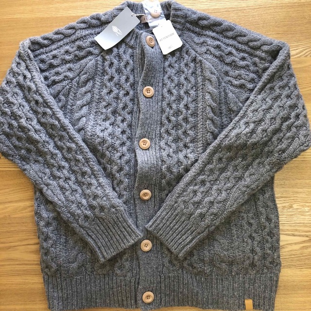 新品 BEAMS LIGHTS / モンゴルウール アラン カーディガン - カーディガン