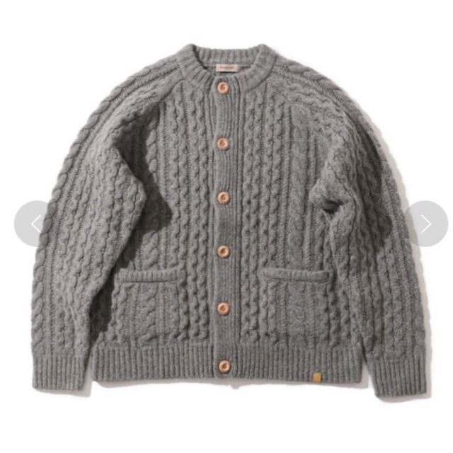 新品 BEAMS LIGHTS / モンゴルウール アラン カーディガン - カーディガン