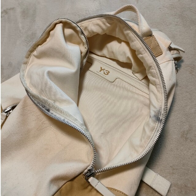 Y-3(ワイスリー)の【15周年レア物】Y-3 ワイスリー ロゴプリントキャンバスバックパックリュック メンズのバッグ(バッグパック/リュック)の商品写真
