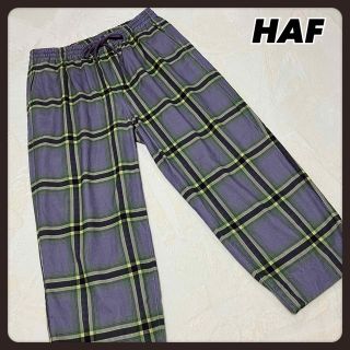 ハフ(HUF)の☆入手困難☆ ハフ イージーパンツ チェック 紫 コムドット ゆうた着用 XL(その他)