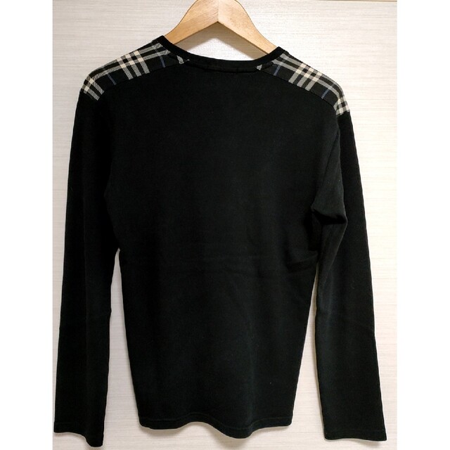 BURBERRY BLACK LABEL(バーバリーブラックレーベル)の【美品】バーバリーブラックレーベルVネックTシャツ　黒　Size2(M相当) メンズのトップス(シャツ)の商品写真