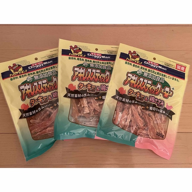 ドギーマン アキレススティック 鶏ささみ100% 100g×3袋 - 通販