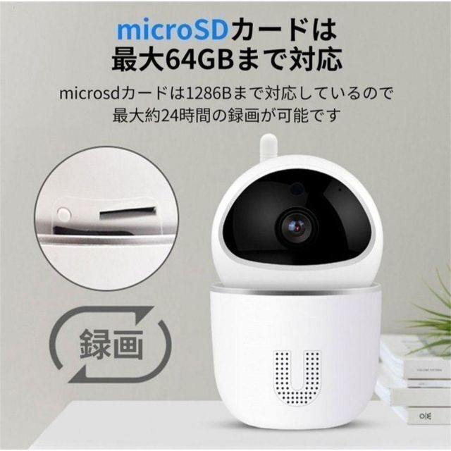 防犯カメラ ペットカメラ ワイヤレス 双方向音声通話 小型 wifi 猫 犬 ...