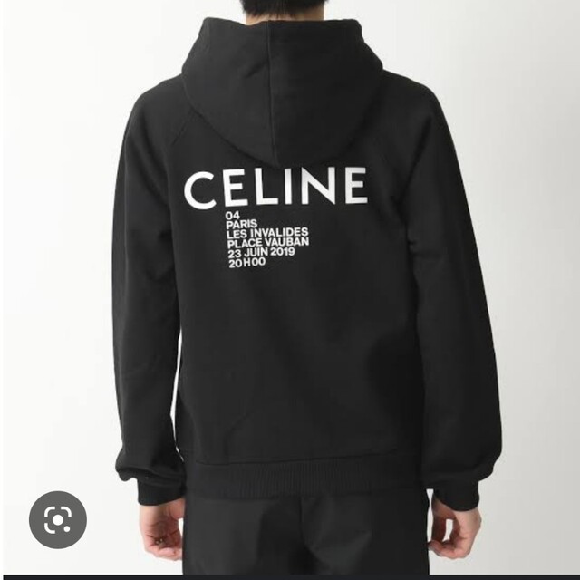 【確実正規品】セリーヌ CELINE バックプリントロゴパーカー ユニセックス