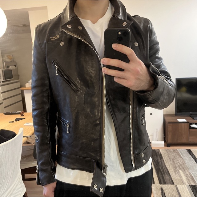 Lewis Leathers(ルイスレザー)の専用　ルイスレザー　441Tサイクロン　ベジカウ メンズのジャケット/アウター(ライダースジャケット)の商品写真