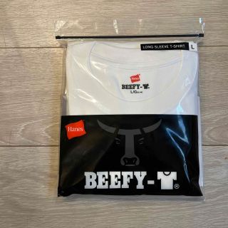 ヘインズ(Hanes)のたーさま専用BEEFY ロングTシャツ 白 L 新品未開封(Tシャツ/カットソー(七分/長袖))