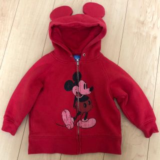 ディズニー(Disney)のミッキー　耳付きパーカー　(ジャケット/上着)