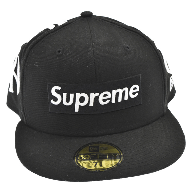 645センチ本体SUPREME シュプリーム 21AW×New York Yankees Box Logo New Era Cap ニューヨークヤンキース ボックスロゴ刺繍ベースボールキャップ ニューエラ ブラック