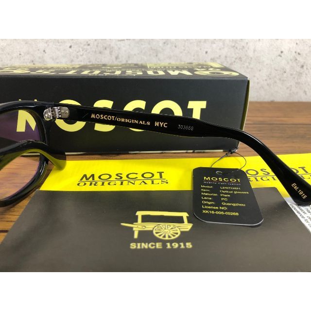 MOSCOT LEMTOSH 46 BLACK 度なしクリア・カラー付