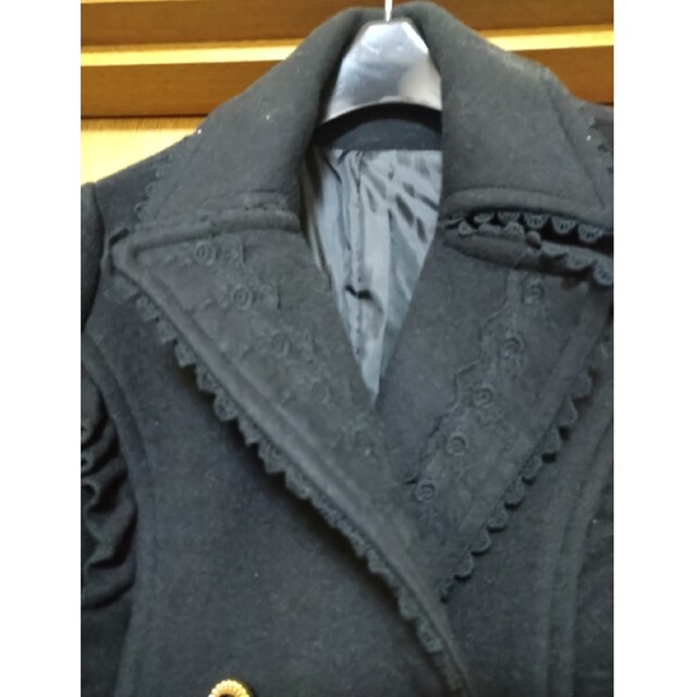 Ｌ0111 axes femme　アクシーズファム　ロングコート　フェイクファー レディースのジャケット/アウター(チェスターコート)の商品写真