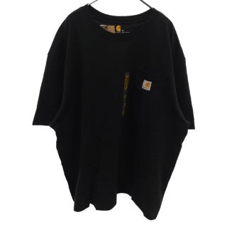 カーハート(carhartt)のCARHARTT カーハート 胸ポケットワッペン付きクルーネック半袖Tシャツ ブラック(Tシャツ/カットソー(半袖/袖なし))