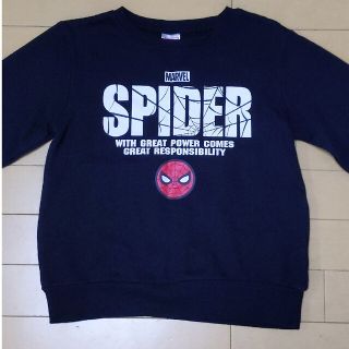 130MARVELスパイダーマン裏起毛トレーナー(Tシャツ/カットソー)