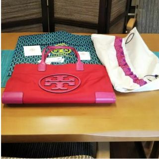 トリーバーチ(Tory Burch)のTORY BURCH　ELLA COLOR-BLOCKトート【美品】(トートバッグ)