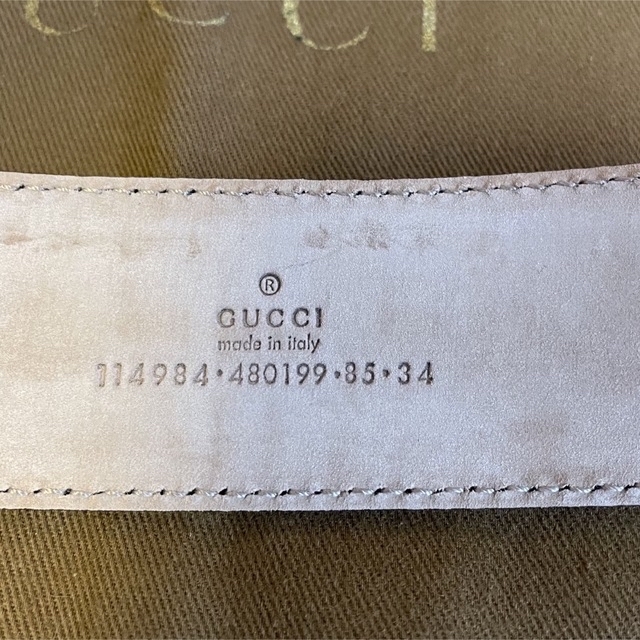 Gucci(グッチ)のグッチ GUCCI ベルト GGレザー グッチシマ　極美品 メンズのファッション小物(ベルト)の商品写真