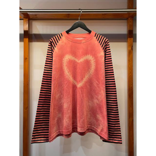 DAIRIKU 22AW heart dyed raglan border