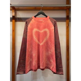 dairiku Heart Tie Dye Border Knit ロンT