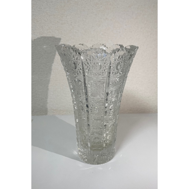 ボヘミアグラス　花瓶　XANDRA カットガラス　希少