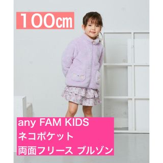 エニィファム(anyFAM)のany FAM KIDS ネコポケット 両面フリース ブルゾン 100㎝(ジャケット/上着)