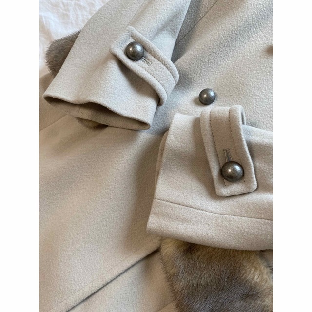 FOXEY - フォクシー ミンク付き コート ベージュ 40の通販 by Suzu