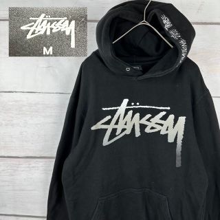 ステューシー(STUSSY)のstussy ステューシー　プリントロゴ　スウェットパーカー　フーディ　デカロゴ(パーカー)