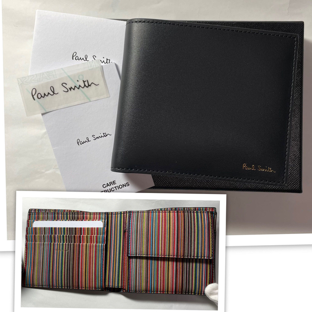 Paul Smith - ポールスミス マルチストライプ二つ折り財布 新品未使用