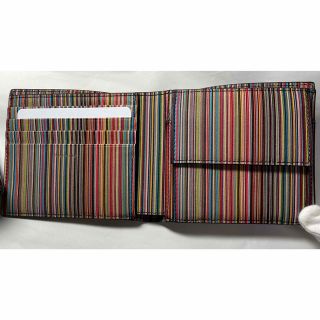 ポールスミス(Paul Smith)のポールスミス  マルチストライプ二つ折り財布　新品未使用品(折り財布)