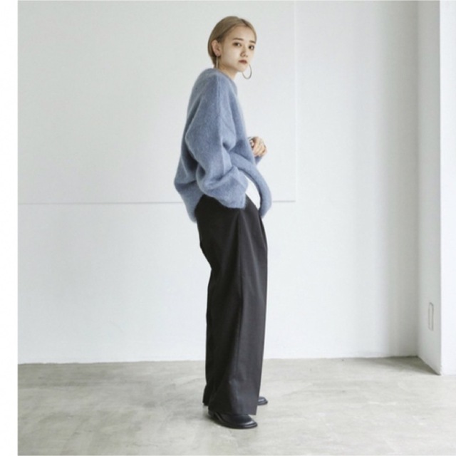 Kid Mohair Knit / TODAYFU トゥデイフル モヘアニット-silversky