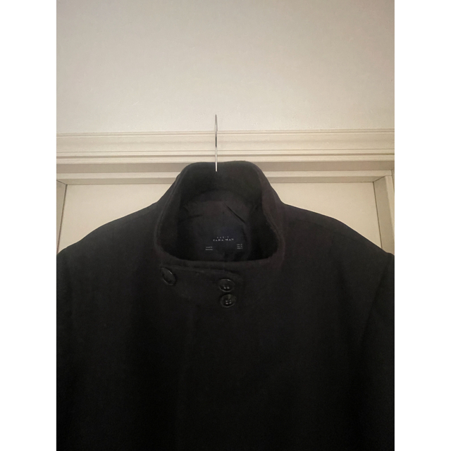 ZARA(ザラ)のZARA メンズコート　ブラック黒 メンズのジャケット/アウター(ピーコート)の商品写真
