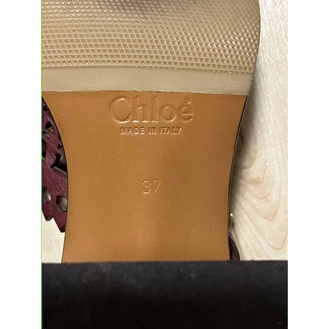 Chloe(クロエ)のクロエ　サンダル　レザー　サイズ　37 23.5cm 箱付き レディースの靴/シューズ(サンダル)の商品写真