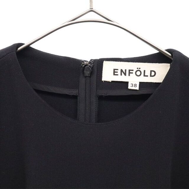 新品　ENFOLD トップス　ブラック　ブラウス　Tシャツ　シャツ