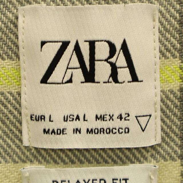 ZARA(ザラ)のザラ チェック柄 長袖 ネルシャツ L ZARA メンズ 【中古】  【230115】 メンズのトップス(シャツ)の商品写真