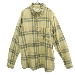 ザラ(ZARA)のザラ チェック柄 長袖 ネルシャツ L ZARA メンズ 【中古】  【230115】(シャツ)