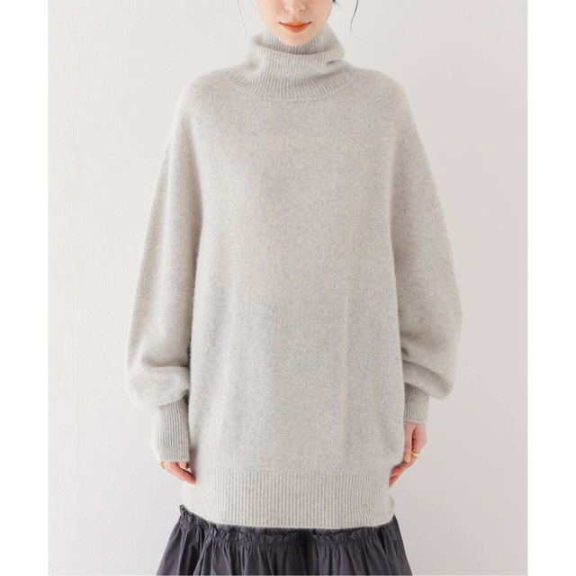 IENAイエナ◇ ピュアカシミアニットプルオーバー◇グレー トップス | lachivaloca.com.au