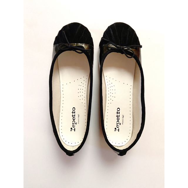 repetto(レペット)の専用　repetto レペット　ベロア×エナメル バレエシューズ 39 レディースの靴/シューズ(バレエシューズ)の商品写真