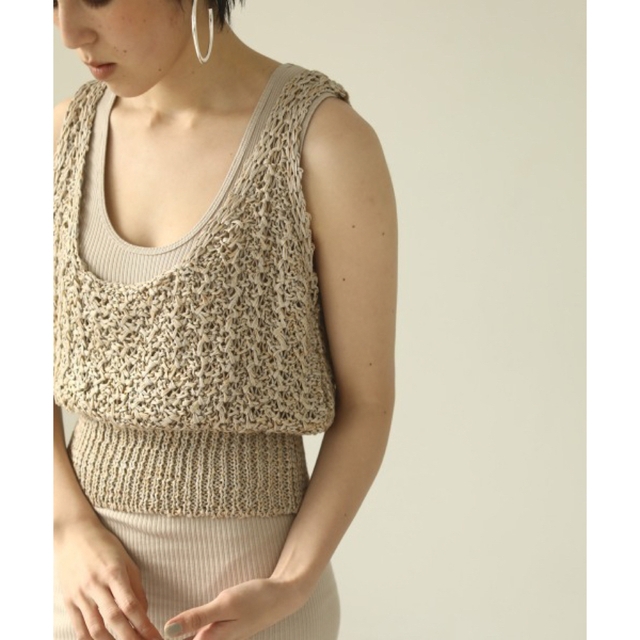 TODAYFUL(トゥデイフル)のTODAYFUL Linen Knit Bustier レディースのトップス(ベスト/ジレ)の商品写真