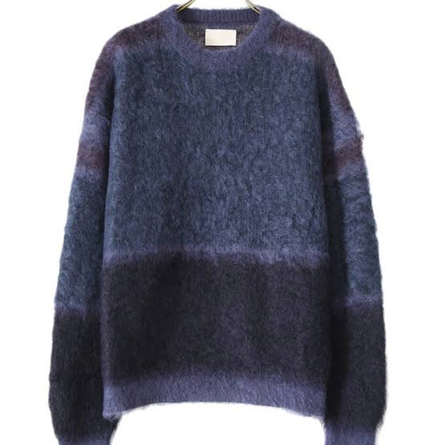 YOKE ROTHKO BORDER CREW NECK KNITトップス