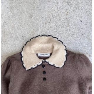 ザラキッズ(ZARA KIDS)の【新品タグ付き未使用品】韓国子ども服　襟付きニット　100cm(ニット)