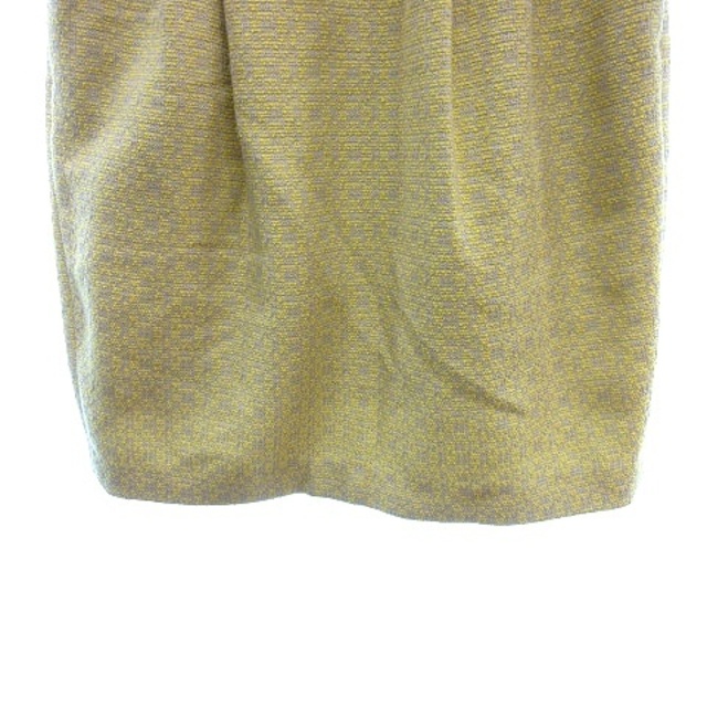 NOLLEY'S(ノーリーズ)のノーリーズ sophi ジャガードスカート タイト ミニ 総柄 38 黄色 レディースのスカート(ミニスカート)の商品写真