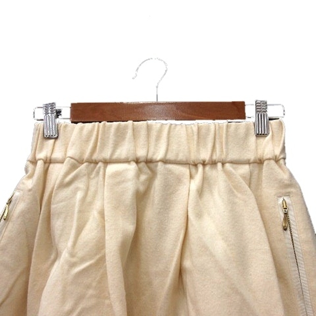 JILLSTUART(ジルスチュアート)のジルスチュアート JILL STUART フレアスカート ひざ丈 ウール M 白 レディースのスカート(ひざ丈スカート)の商品写真