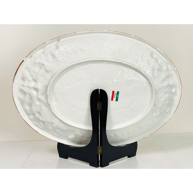 未使用 】全長51.5㎝ イタリア製 DEMAIN 陶器製大型飾り大皿の 未使用 】全長51.5㎝ イタリア製 DEMAIN 陶器製大型飾り大皿の