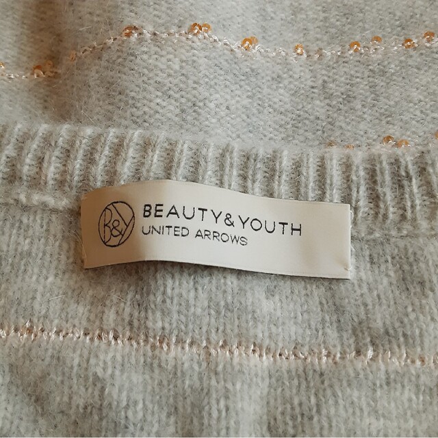 BEAUTY&YOUTH UNITED ARROWS(ビューティアンドユースユナイテッドアローズ)のBEAUTY＆YOUTH  アンゴラ混スパンコールニット レディースのトップス(ニット/セーター)の商品写真