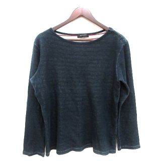 ボイコット(BOYCOTT)のボイコット カットソー Tシャツ ボートネック ボーダー 長袖 紺 ■MO(Tシャツ/カットソー(七分/長袖))