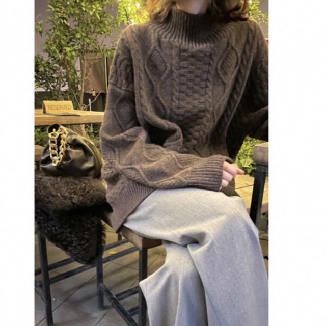 定価 14万 イザベルマラン ウール カシミヤ ニット 36 チャコール