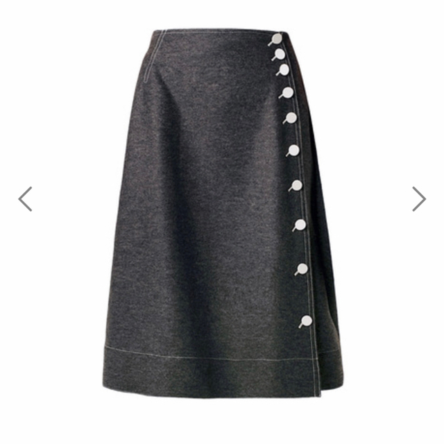 【LE CIEL BLEU】Wool Melton Jersey Skirt