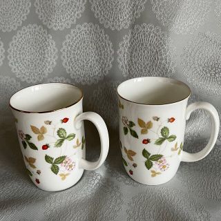 ウェッジウッド(WEDGWOOD)のウェッジウッド ワイルドストロベリー マグカップ ペア(マグカップ)