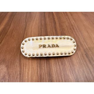 PRADA ビジューロゴヘアクリップ-