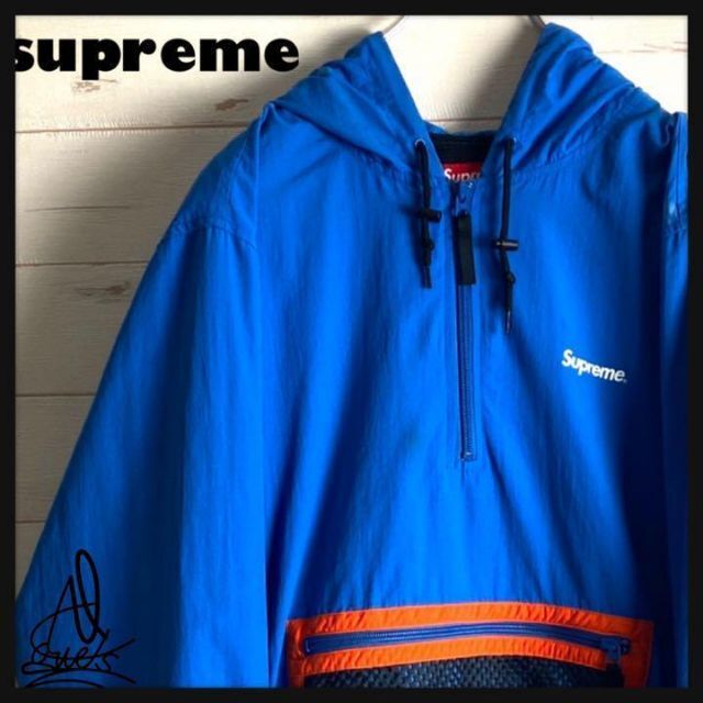 《激レア》SUPREMEシュプリーム　アノラックパーカー　L☆ライトブルー水色