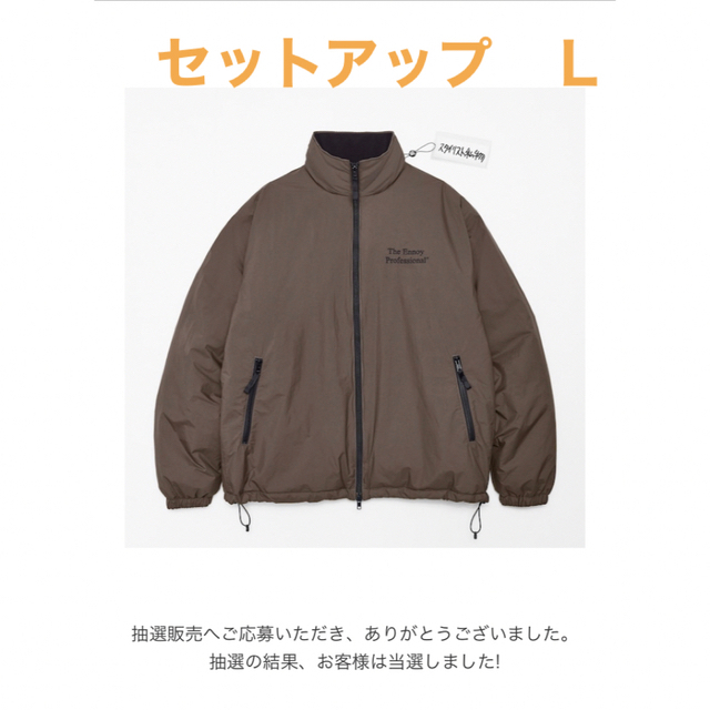 ennoy NYLON PADDED COCOA BROWN L エンノイ